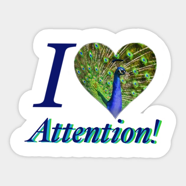 Attention Sticker by The Sauntered Man